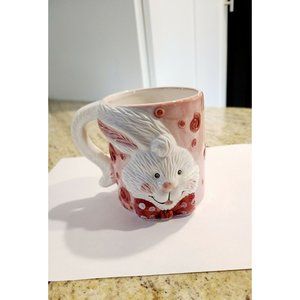 Hermitage Pottery Bunny Mug Whimsical. Sheryl Schwier. Easter.